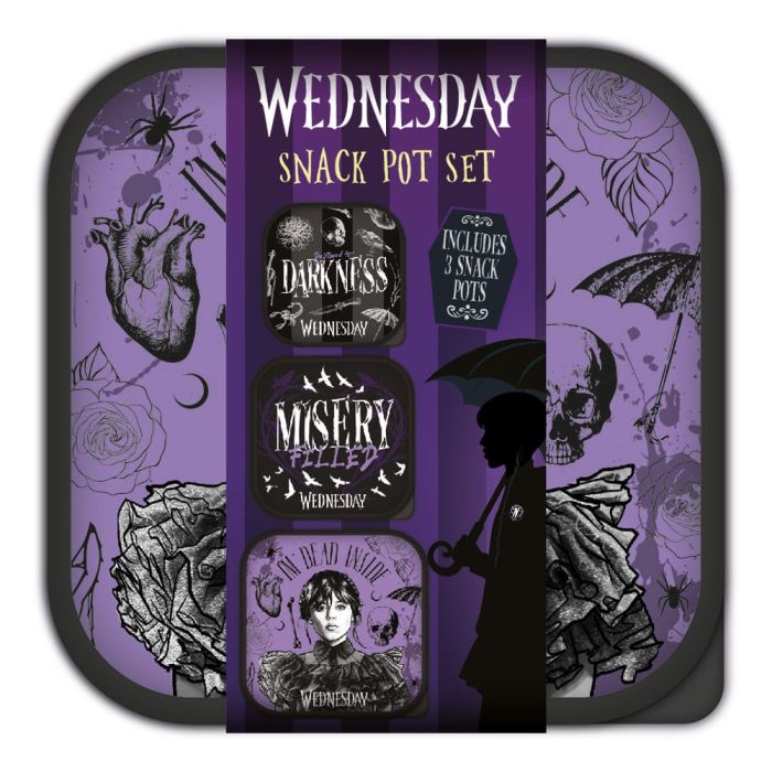 Wednesday Lunch Boxes 3 in 1 Snack Pots 