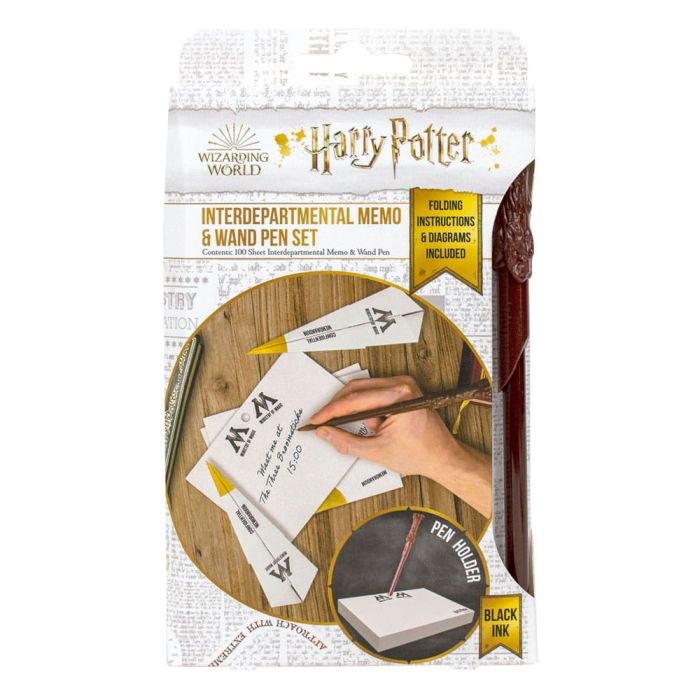 Harry Potter Interdepartmental Memo with Wand Pen Set Hogwarts 