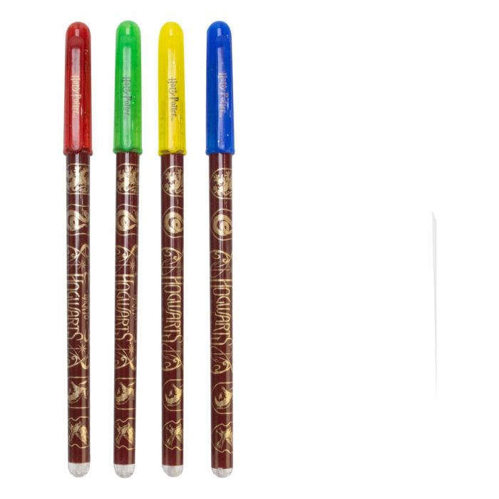 Harry Potter Gel Pens 4-Pack Colourful Crest 