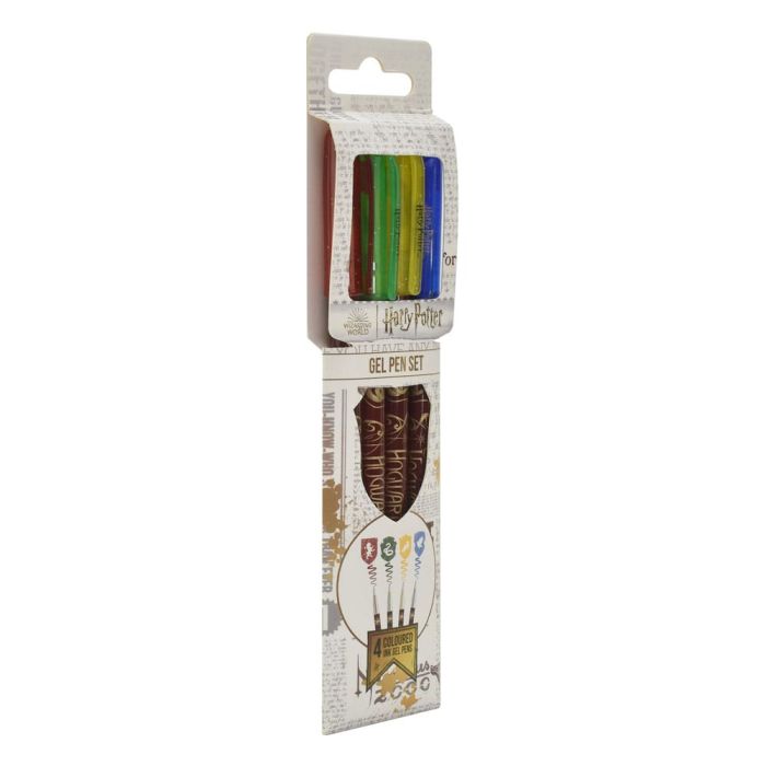 Harry Potter Gel Pens 4-Pack Colourful Crest 