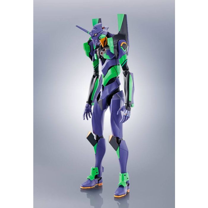 Evangelion: 3.0+1.0 Thrice Upon a Time Robot Spirits Action Figure Side EVA  Evangelion Test Type-01 + Spear of Cassius Renewal Color Edition Reissue 