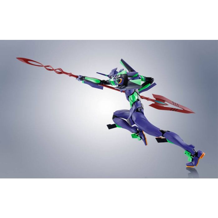 Evangelion: 3.0+1.0 Thrice Upon a Time Robot Spirits Action Figure Side EVA  Evangelion Test Type-01 + Spear of Cassius Renewal Color Edition Reissue 