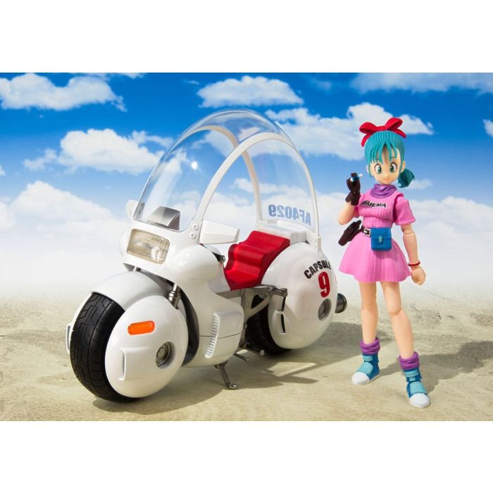 Dragon Ball S.H. Figuarts Vehicle with Figure Bulma's Motorcycle Hoipoi Capsule No. 9 17 cm
