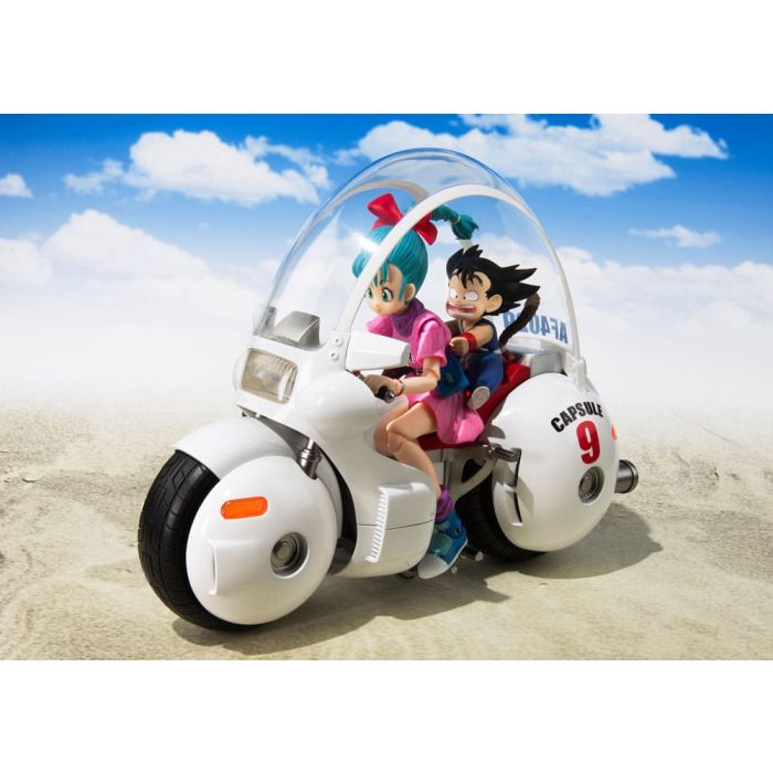 Dragon Ball S.H. Figuarts Vehicle with Figure Bulma's Motorcycle Hoipoi Capsule No. 9 17 cm