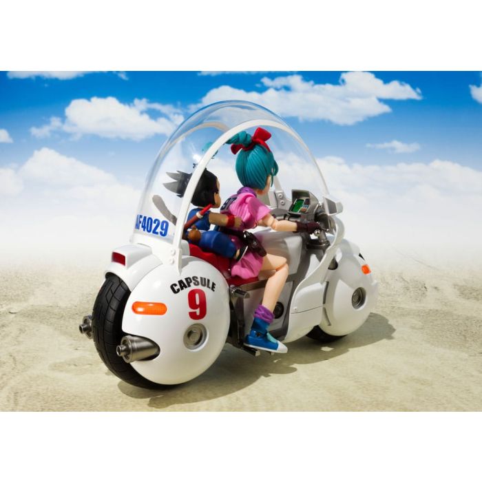 Dragon Ball S.H. Figuarts Vehicle with Figure Bulma's Motorcycle Hoipoi Capsule No. 9 17 cm
