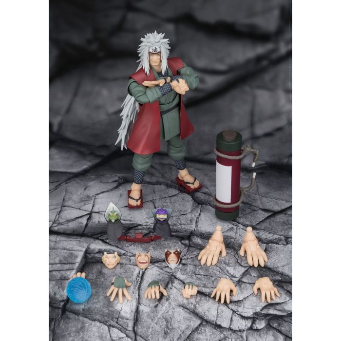 Naruto S.H.Figuarts Action Figure Jiraiya Hidden Leaf Heroic Master Sage (Sage Mode Set) 17 cm