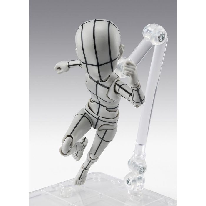 S.H.Figuarts Action Figure Body-Kun -Ken Sugimori- Edition -Wireframe- (Gray Color Ver.) 13 cm