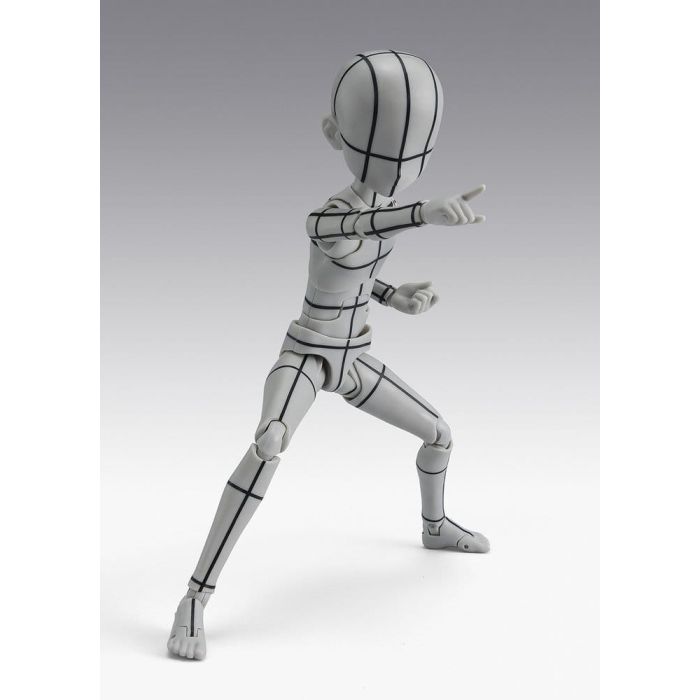 S.H.Figuarts Action Figure Body-Kun -Ken Sugimori- Edition -Wireframe- (Gray Color Ver.) 13 cm