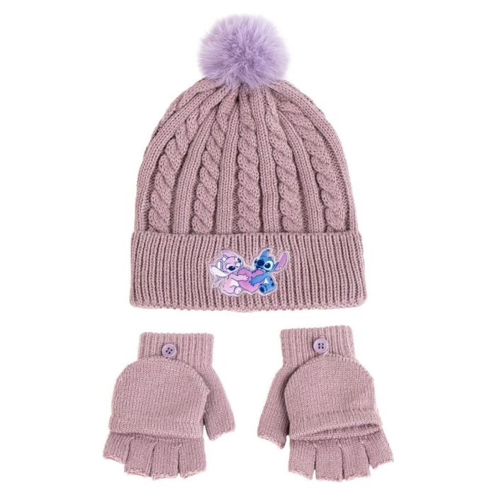 Lilo & Stitch Beanie & Gloves 2-Set Pink