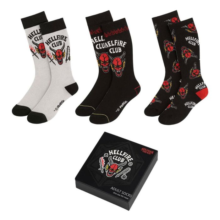 Stranger Things Socks 3-Pack 38-45 Hellfire Club