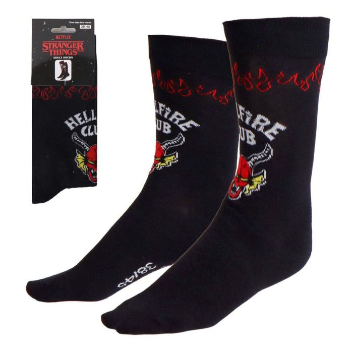 Stranger Things Socks Hellfire Club Black 38-45 