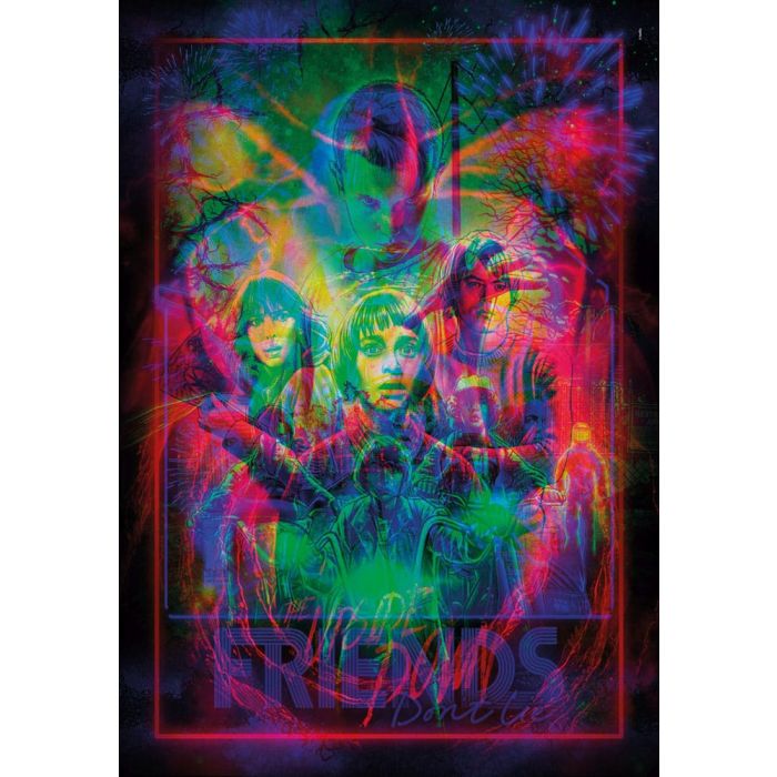Stranger Things Metamorphic Art Collection Jigsaw Puzzle with Light-Up Effect The Upside (520 pieces)