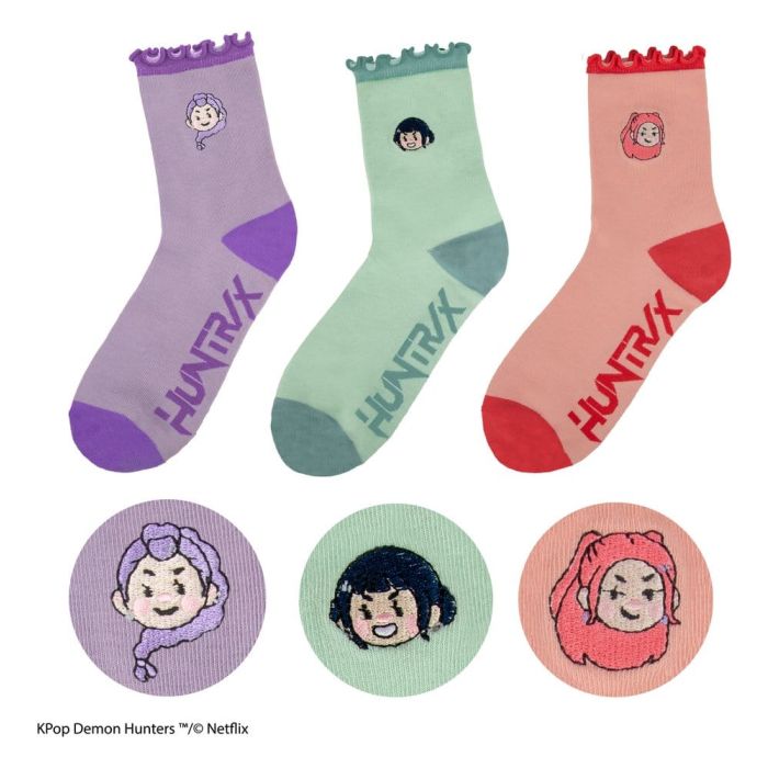 KPop Demon Hunters Socks Set of 3 HUNTR/X