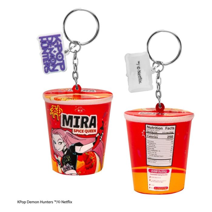 KPop Demon Hunters Squishy Keychain Mira Spice Queen Noodles