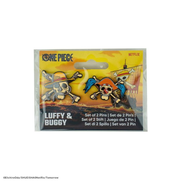 One Piece - Luffy and Buggy pin set