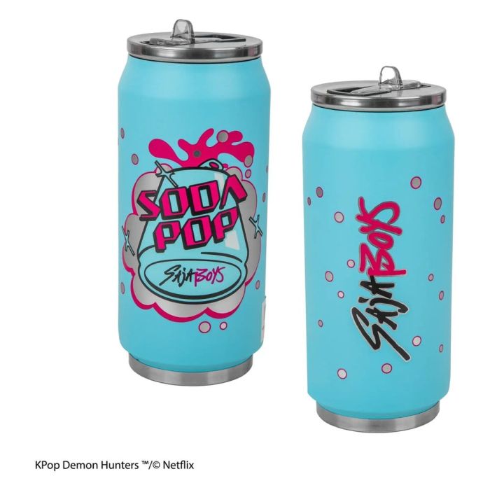 KPop Demon Hunters Thermal Straw Mug Soda Pop Can