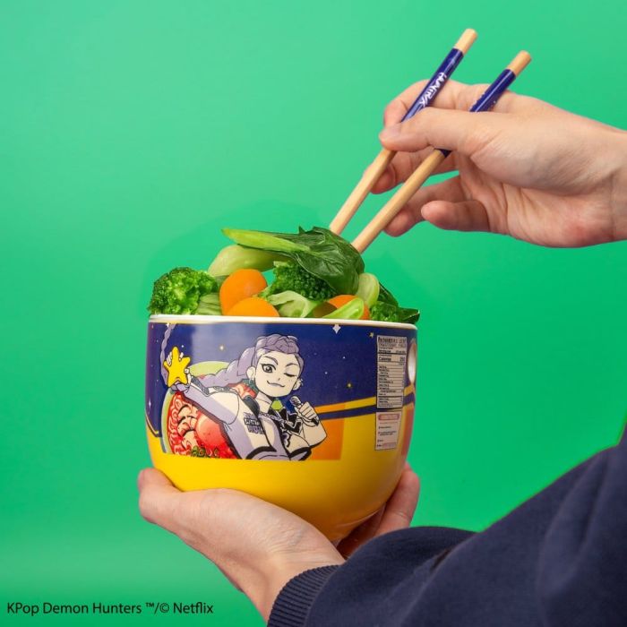 KPop Demon Hunters Ramen Bowl with Chopsticks Rumi Superstar Flavor