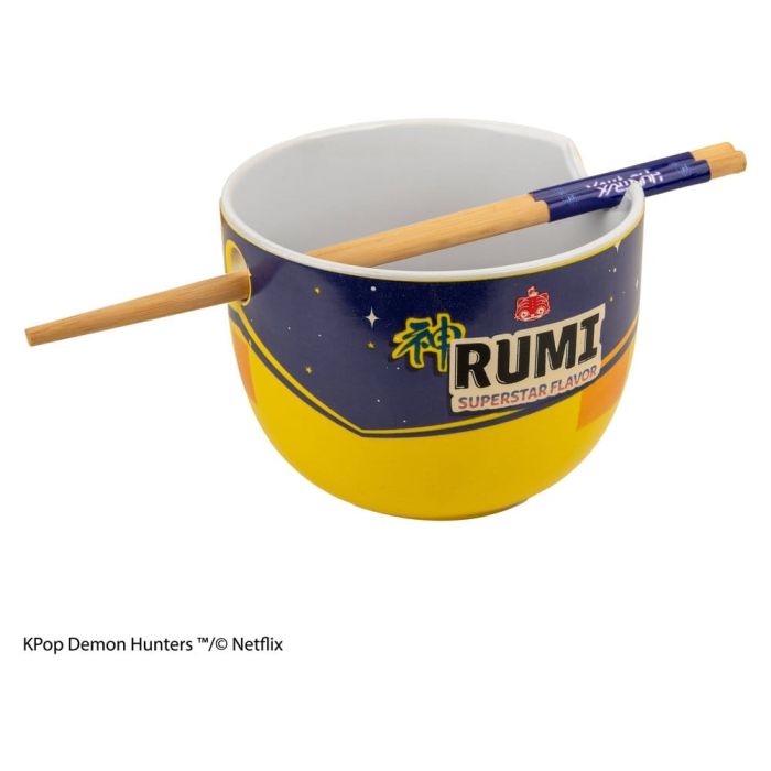 KPop Demon Hunters Ramen Bowl with Chopsticks Rumi Superstar Flavor