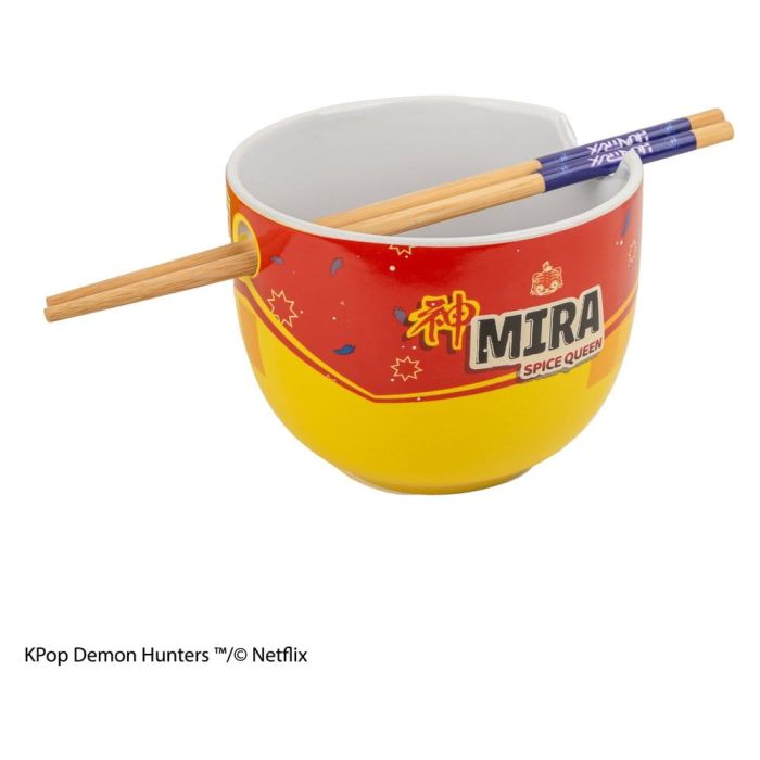 KPop Demon Hunters Ramen Bowl with Chopsticks Mira Spice Queen