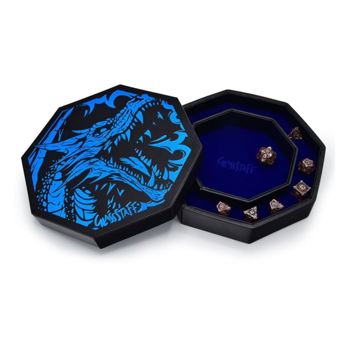CritStones Arena Dice Tray Blue Dragon 