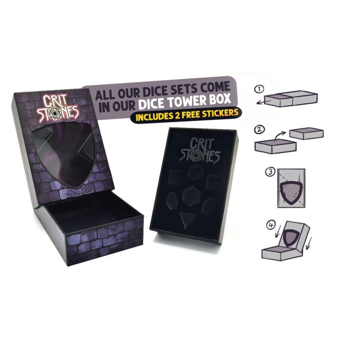 CritStones Liquid Core Dice Set Fantasia Fluid Electroplated  (7)