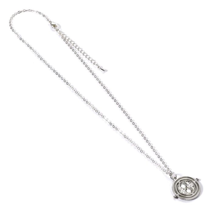 Harry Potter Necklace Time Turner Charm (Silver Tone)