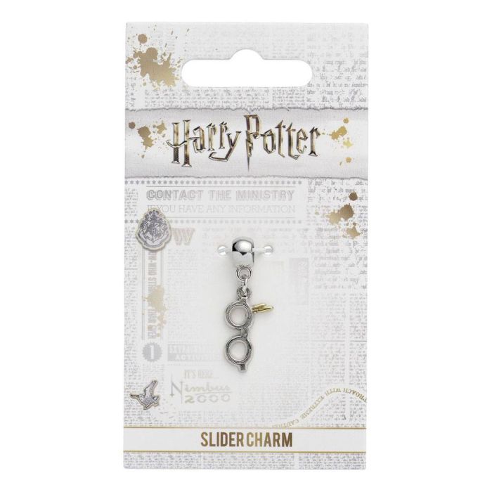 Harry Potter Charm Lightning Bolt with Glasses (silver plated)