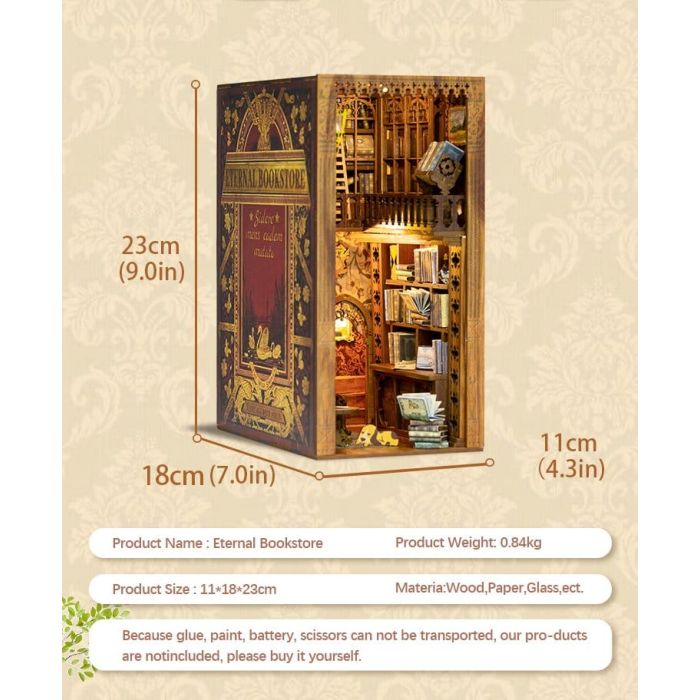 Book Nook Eternal Bookstore 23 x 11 cm
