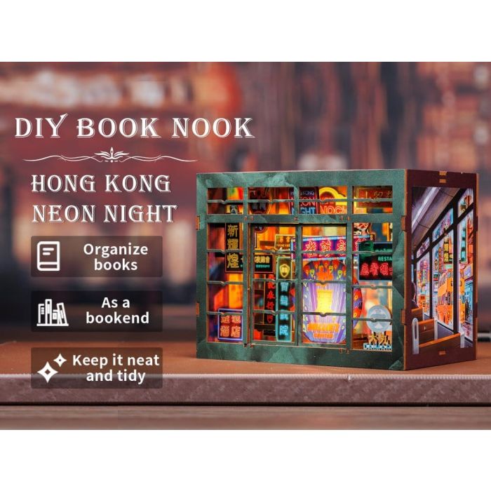 Book Nook Hong Kong Neon Light 13 x 17 cm