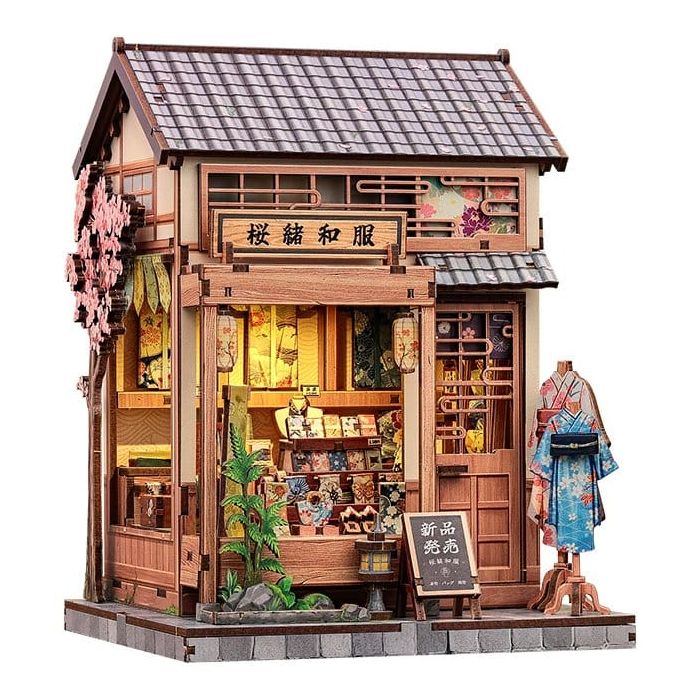 Miniature House Model Kit Sakura O Kimono Shop 19 x 14 cm