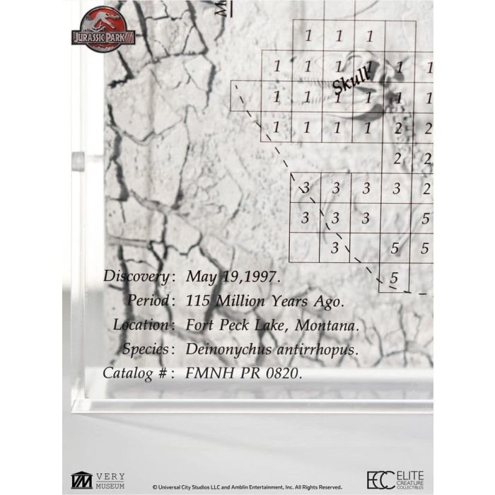 Jurassic Park III Excavation Map Velociraptor 27 cm