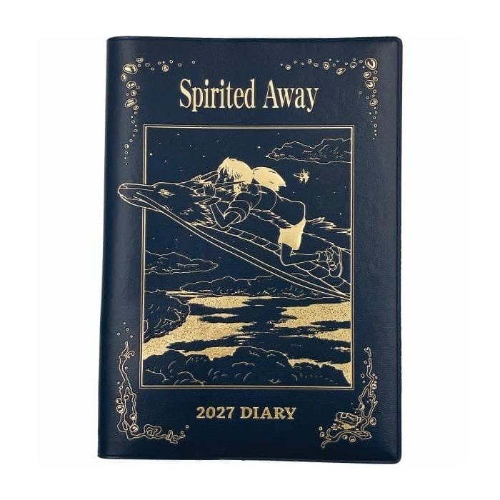 Spirited Away Diary Haku dragon & Chihiro blue gold foil