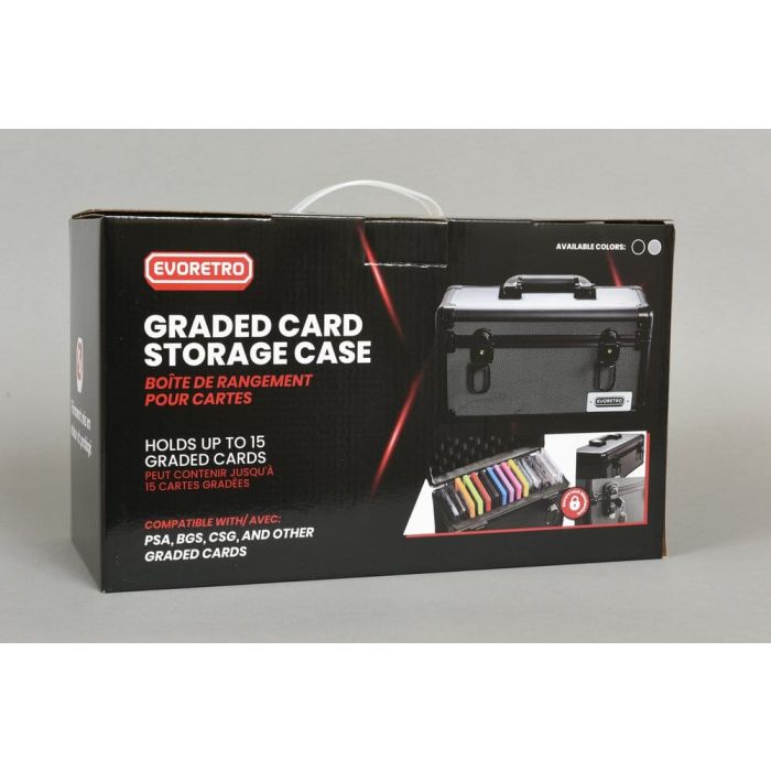 Evoretro Trading Card Storage Box for 15 Slabs Gray 33.9 x 13.4 cm