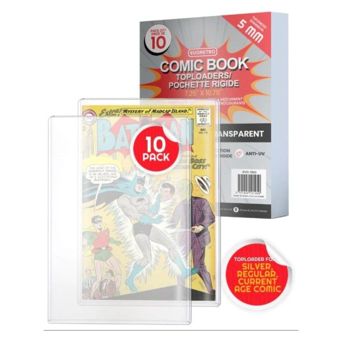 Evoretro Comics Topload Holder 10-Pack Silver