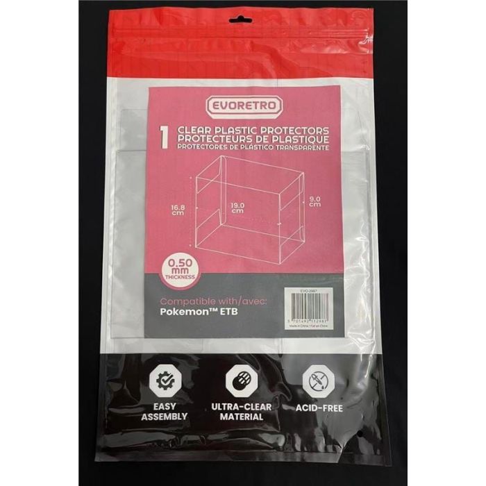 Evoretro PET Display Case Protector for Pokémon ETB (1-Pack)