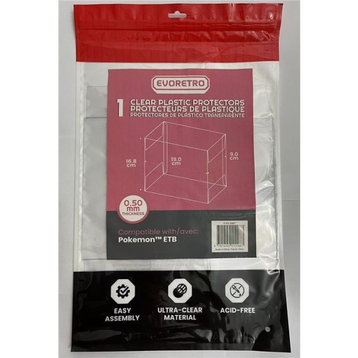 Evoretro PET Display Case Protector for Pokémon ETB (1-Pack)