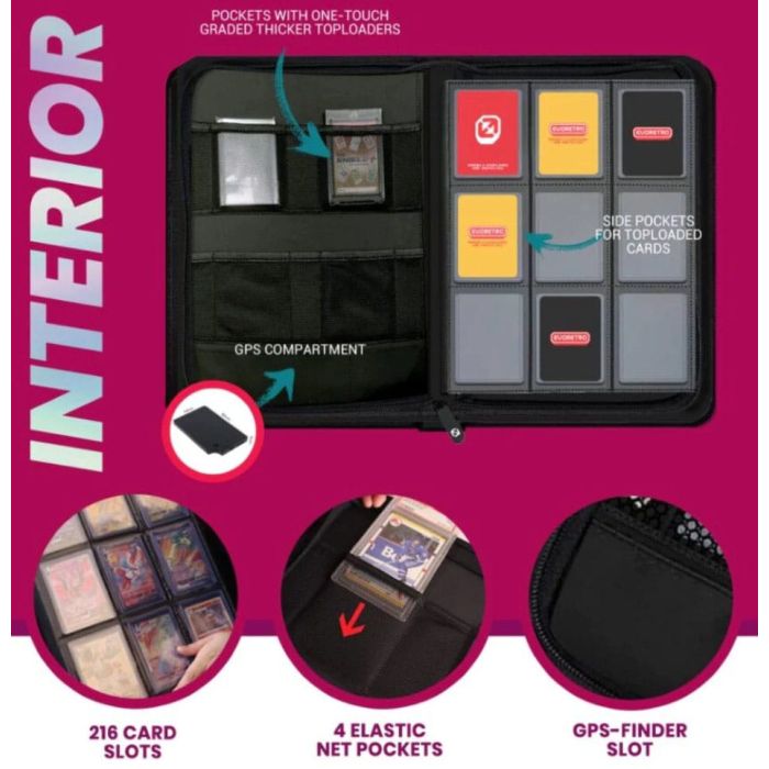 Evoretro Shield+ Topload Cards Binder 216 Cards Purple