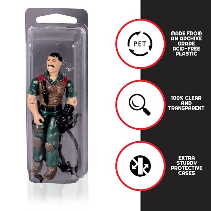 Clamshell PET Protectors 50-Pack for Action Figures