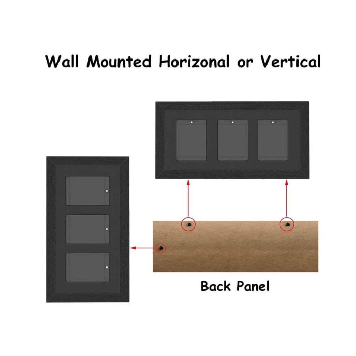 Evoretro Graded Card Display Frame for 3 PSA Graded Cards
