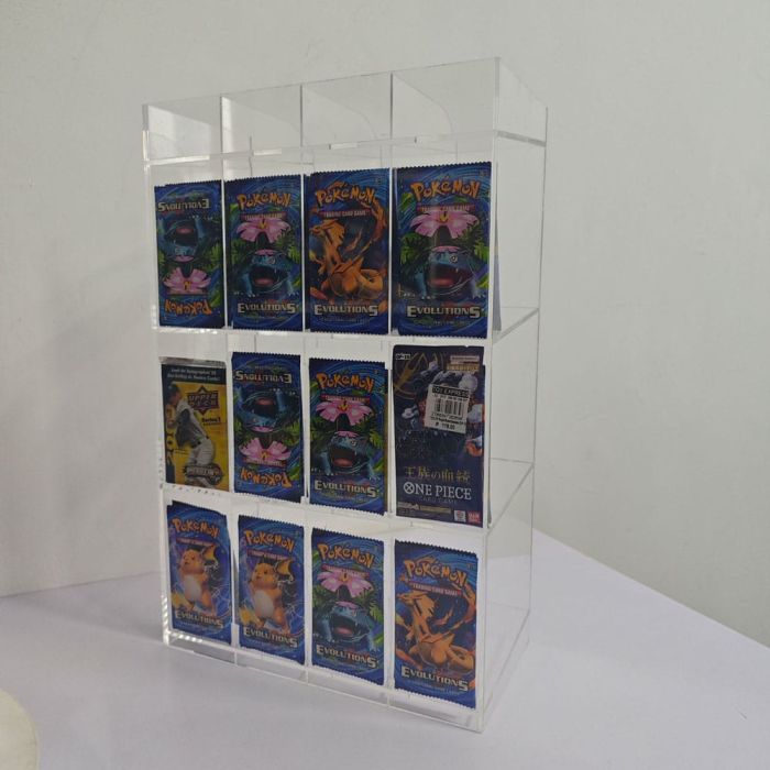 Acryl Counter Display for Trading Card Booster Packs