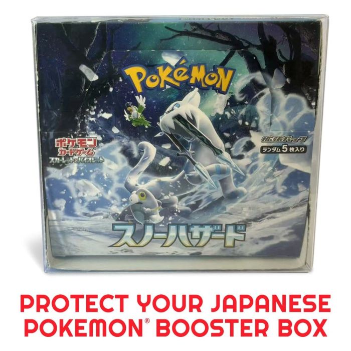 Evoretro PET Protectors 5-Pack for Pokémon Japanese Booster Box Large
