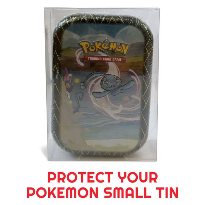 Evoretro PET Protectors 5-Pack for Pokémon Small Tins 8x3x13cm
