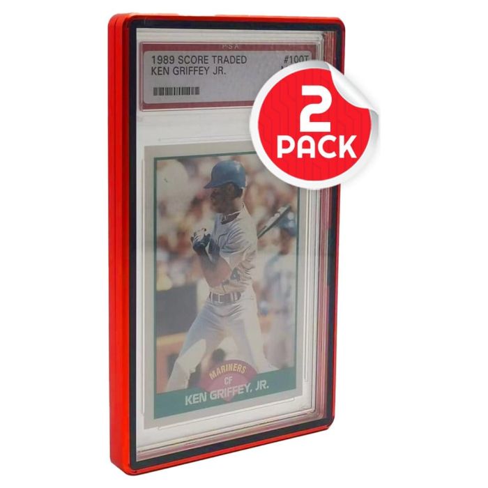 Slab Case Protectors for PSA Graded Cards Red