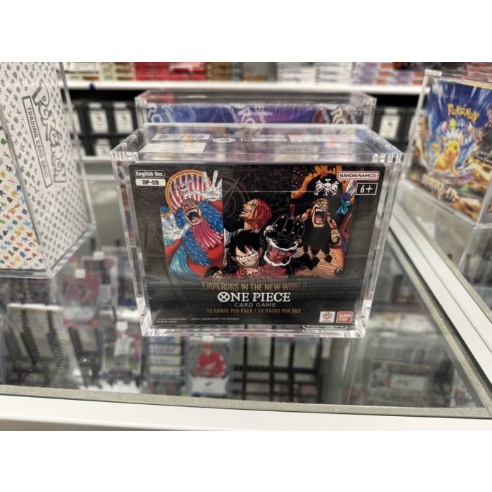Evoretro Acrylic Display Case for Bandai One Piece TCG Booster Box (English)