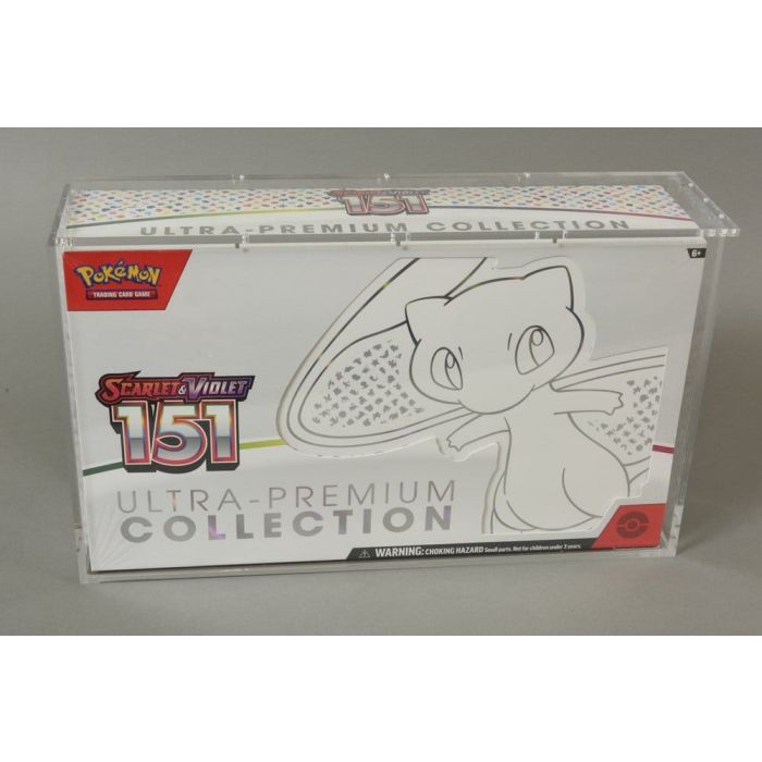 Evoretro Acrylic Display Case for Pokemon 151 UPC Box and Mega Charizard X UPC Box 23 x 39 cm