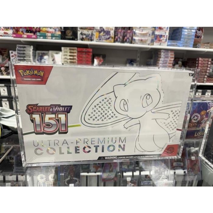 Evoretro Acrylic Display Case for Pokemon 151 UPC Box and Mega Charizard X UPC Box 23 x 39 cm