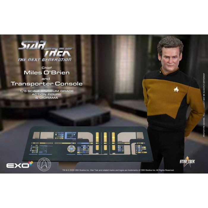 Star Trek: The Next Generation Action Figure 1/6 Chief Miles O'Brien with Transporter Console 30 cm