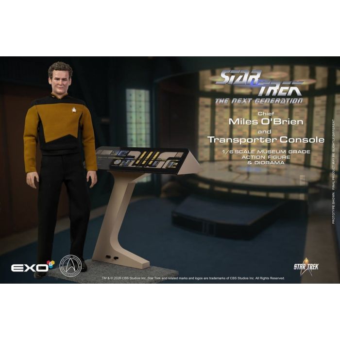 Star Trek: The Next Generation Action Figure 1/6 Chief Miles O'Brien with Transporter Console 30 cm