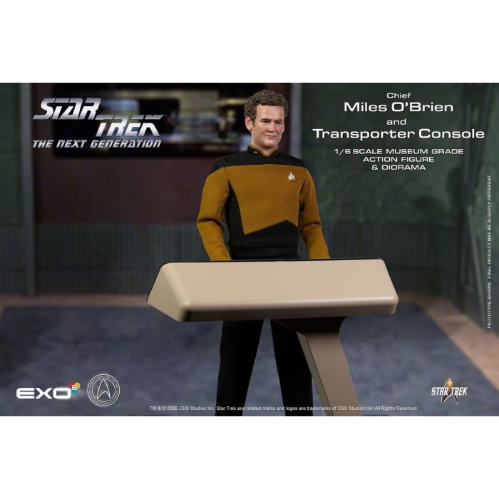 Star Trek: The Next Generation Action Figure 1/6 Chief Miles O'Brien with Transporter Console 30 cm