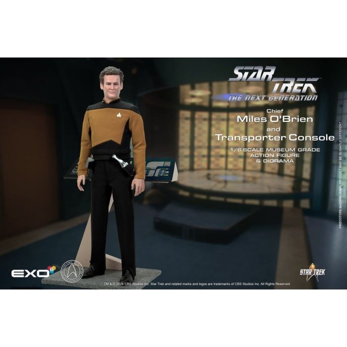 Star Trek: The Next Generation Action Figure 1/6 Chief Miles O'Brien with Transporter Console 30 cm